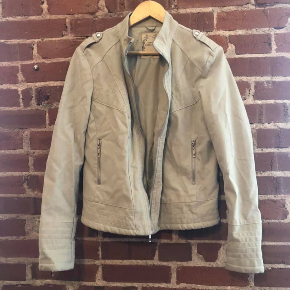 Tan Faux Suede Jacket